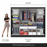 Guarda Roupa Casal Mayra 8 Portas Preto Fosco – Moveis Arapongas - Imagem 3