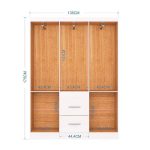 Guarda Roupa Casal Milão 6 Portas Branco Brilho – Poquema - Imagem 3