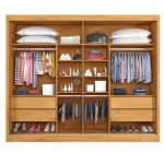 Guarda Roupa Casal Ripado com Espelho 2 Portas de Correr 100 mdf Atlanta Made Marcs - Imagem 3