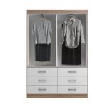Guarda Roupa Casal Veneza Premium 2 Portas De Correr 6 Gavetas – Demolição – Branco Demolição – Branco - Imagem 2