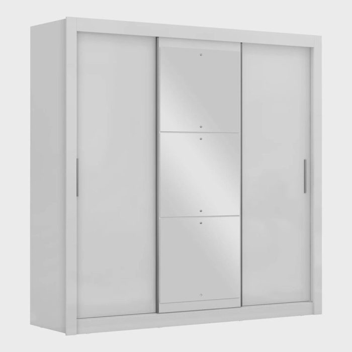 Guarda-Roupa Casal com Espelho 3 Portas 4 Gavetas 188,5cm Viena Yescasa - Imagem 2