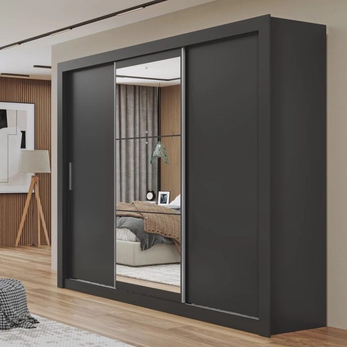Guarda-Roupa Casal com Espelho 3 Portas 4 Gavetas 188,5cm Viena Yescasa - Imagem 1