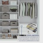 Guarda Roupa Casal com Espelho 3 Portas de Correr 6 Gavetas Spazio Glass Espresso Móveis Branco - Imagem 5