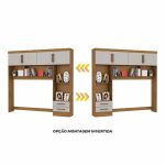 Guarda Roupa Modulado Paris 4 Portas 2 Gavetas Freijó Com Off White - Imagem 4