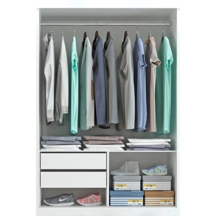 Guarda Roupa Roma 2 Portas Corre 2gav c Esp Branco - Imagem 2