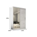 Guarda Roupa Roma 2 Portas Corre 2gav c Esp Branco - Imagem 3
