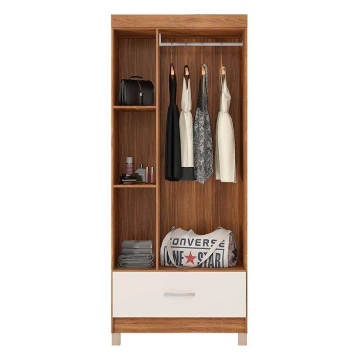 Guarda Roupa Solteiro Prince Amêndola Touch Off White – Demóbile - Imagem 2