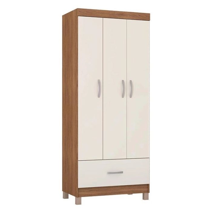 Guarda Roupa Solteiro Prince Amêndola Touch Off White – Demóbile - Imagem 1