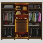 Guarda Roupas Casal 6 Portas com Pés e Led Absolut New Reflecta - Imagem 2