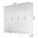 Guarda Roupas Casal 8 Portas 4 Gavetas Diplomata Moval Branco - Imagem 3