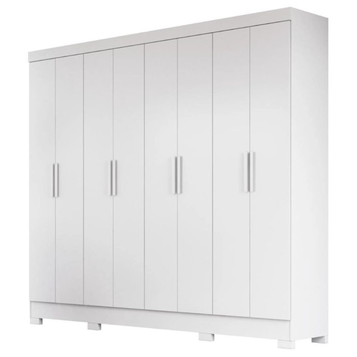 Guarda Roupas Casal 8 Portas 4 Gavetas Diplomata Moval Branco - Imagem 1