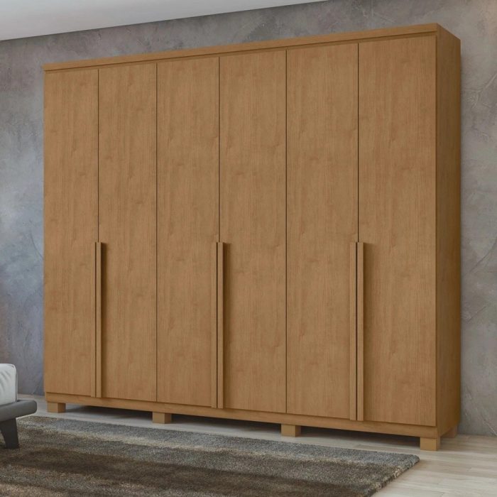 Guarda-roupa 6 Portas 4 Gavetas 100% Mdf Alonzo com Pés - Imagem 1