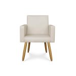 Kit 02 Poltronas Decorativa Sala Oferta Tecido Courino - Imagem 3
