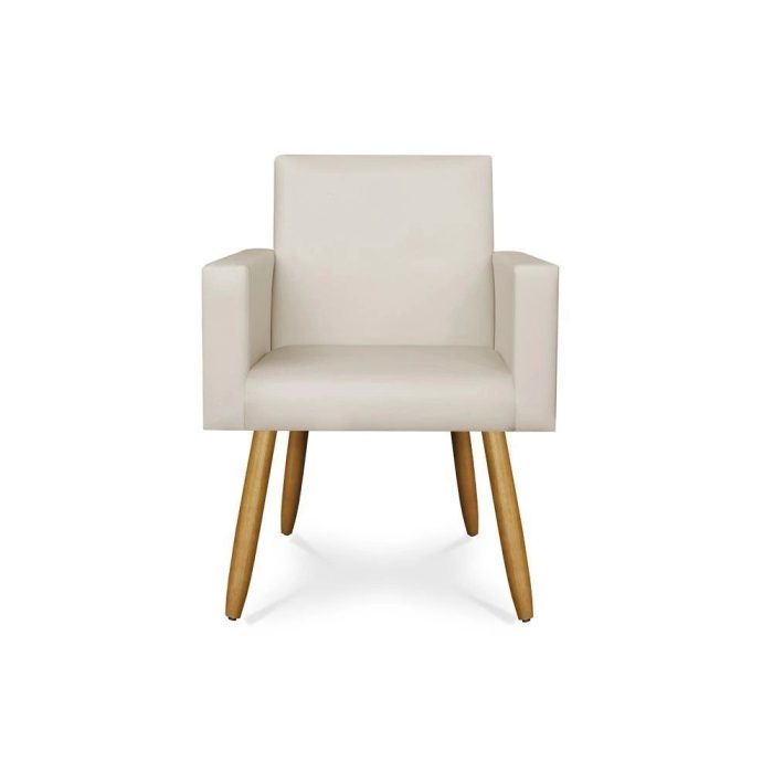 Kit 02 Poltronas Decorativa Sala Oferta Tecido Courino - Imagem 3