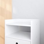 Kit 2 Mesas de Cabeceira Mesinhas Quarto Com Nicho e Gavetas Retrô Dream Plus – Branco – Lojas rpm - Imagem 3