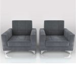 Kit 2 Poltronas Decorativa Taina – Veludo Chumbo - Imagem 2