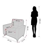 Kit 2 Poltronas Decorativa Taina – Veludo Chumbo - Imagem 4