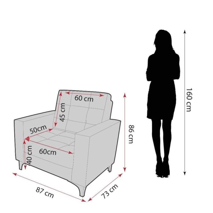 Kit 2 Poltronas Decorativa Taina – Veludo Chumbo - Imagem 4
