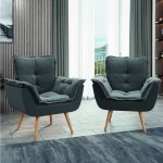 Kit 2 Poltronas Decorativas Dubai Para Sala Veludo Cinza Selmer - Imagem 2