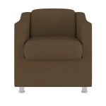 Kit 2 Poltronas Decorativas Tilla Consultório Recepção Sala Suede Cor: Marrom - Imagem 3