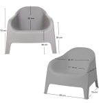 Kit 2 Poltronas Skarpo Cinza - Imagem 2