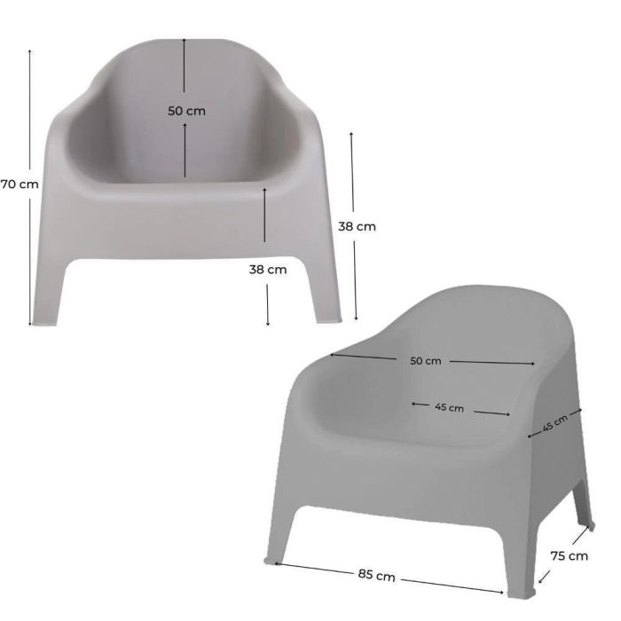 Kit 2 Poltronas Skarpo Cinza - Imagem 2