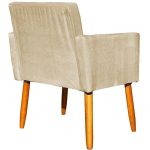 Kit 3 Poltronas Para Recepção Nina Suede Cores Pé Palito 30cm Castanho – Suede - Imagem 4