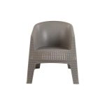 Kit 4 Poltronas Ibiza Cinza De Fibra Sintetica Jardim E Piscina - Imagem 2