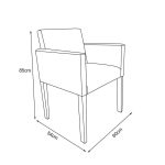 Kit 6 Poltronas Nina Executiva Em Tecido Sintético – Cinza – Cor: Cinza - Imagem 5