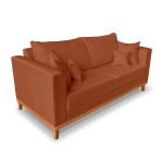 Kit Sofá 3 Lugares e 2 Poltronas Beny Viena Para Escritório Suede Terracota – Madeira Prima Deccor - Imagem 3