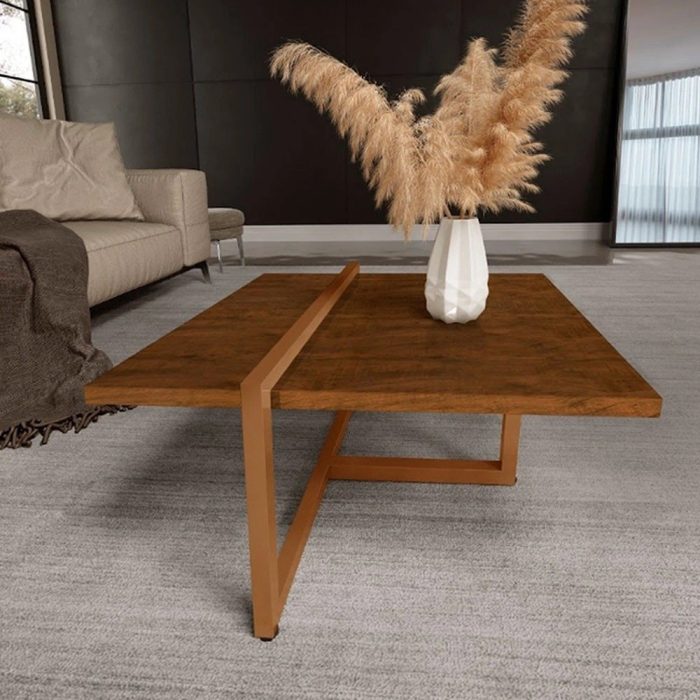 Mesa Centro Estilo Industrial Berlin Decorativa Moderna klm Móveis - Imagem 1