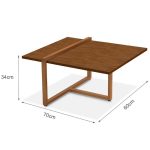 Mesa Centro Estilo Industrial Berlin Decorativa Moderna klm Móveis - Imagem 3