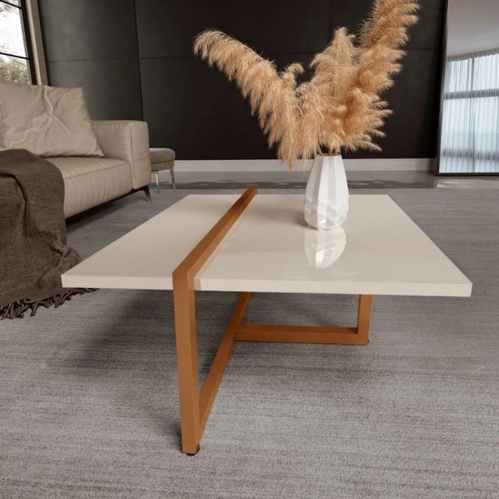Mesa Centro Estilo Industrial Berlin Decorativa Moderna klm Móveis - Imagem 1