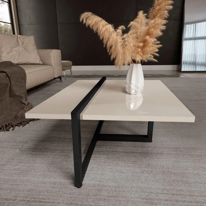 Mesa Centro Estilo Industrial Berlin Decorativa Moderna klm Móveis - Imagem 1