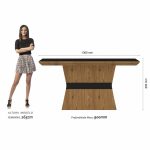 Mesa Com 4 Cadeiras 1,36 Versalhes Cinpretopreto – Móveis Arapongas - Imagem 2