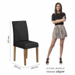 Mesa Com 4 Cadeiras 1,36 Versalhes Cinpretopreto – Móveis Arapongas - Imagem 3