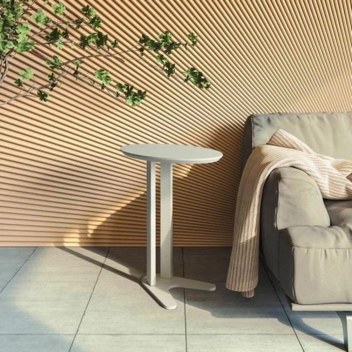 Mesa De Canto Apoio Oval 60cm 100% Mdf Off White Dalla Costa - Imagem 1