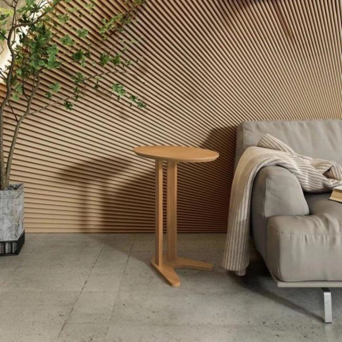 Mesa De Canto Oval 60cm 100% Mdf Freijó Dalla Costa - Imagem 1