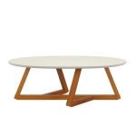 Mesa De Centro Classic Off White/Amêndoa – Tebarrot Móveis