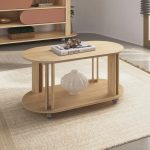 Mesa De Centro Em mdf Artely Mundi Cor Naturale