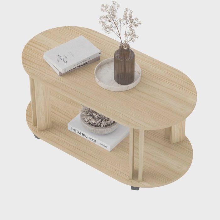 Mesa De Centro Em mdf Artely Mundi Cor Naturale - Imagem 2
