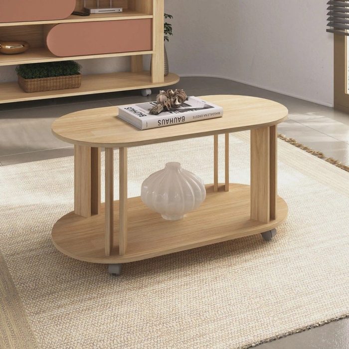 Mesa De Centro Em mdf Artely Mundi Cor Naturale - Imagem 1