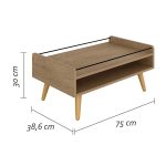 Mesa De Centro Pé Palito Sala De Estar Alpha Caramer – m. Arapongas - Imagem 2