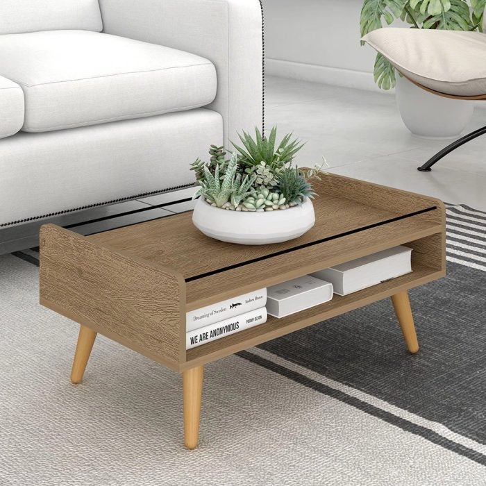 Mesa De Centro Pé Palito Sala De Estar Alpha Caramer – m. Arapongas - Imagem 1
