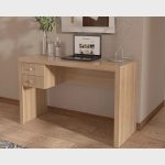 Mesa Para Escritório 2 Gavetas Me4123 Amendoa- Tecno Mobili