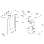 Mesa Para Escritório 2 Gavetas Tecno Mobili Me4129 - Imagem 3
