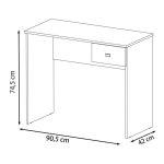 Mesa Para Escritorio Com 01 Gaveta ME404 Preto djd Moveis - Imagem 2