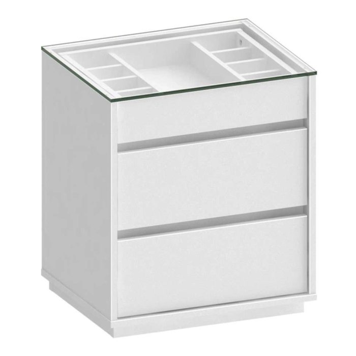 Mesa de Cabeceira Belize 3 gv Branca - Imagem 2