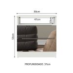 Mesa de Cabeceira Madesa 3227 2 Gavetas com Espelho – Branco - Imagem 3