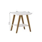 Mesa de Canto Mônaco Branco - Imagem 2